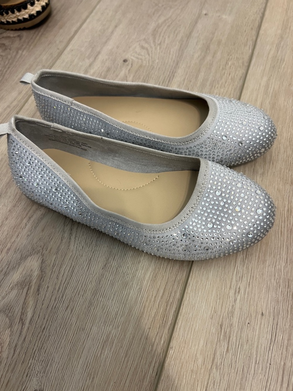 Sparkle Comfort Women's Silver Ballet Flats